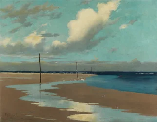 Strand vid lågvatten, 1890